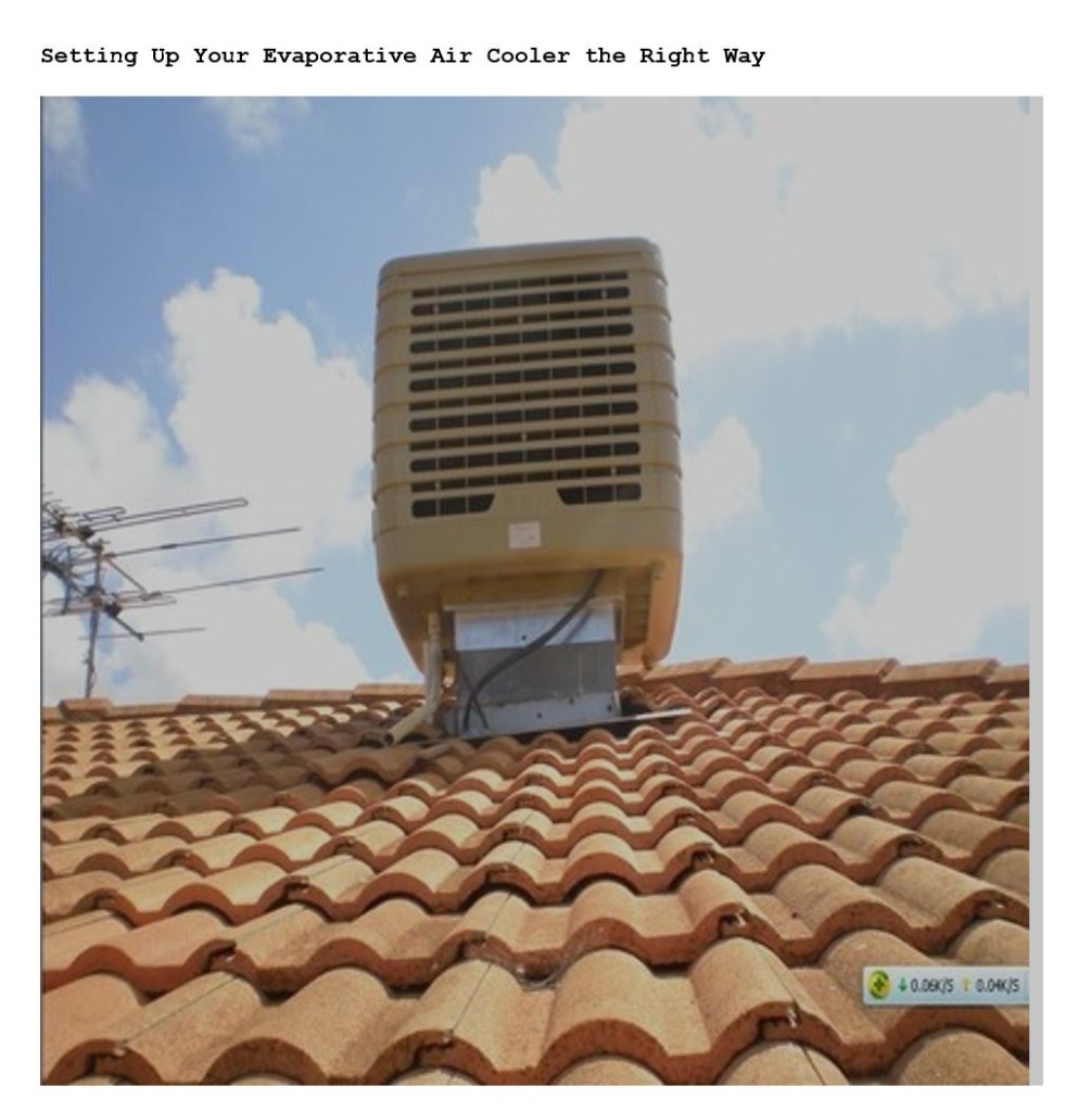 Setting Up Your Evaporative Air Cooler the Right Way